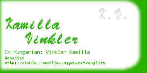 kamilla vinkler business card